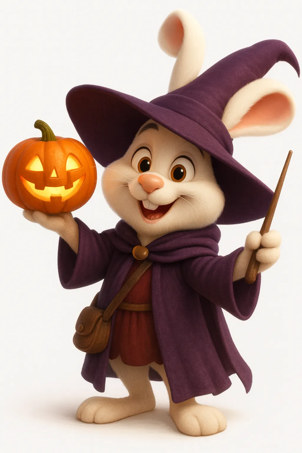 Conejo de dulces elite tipo pixar con sombrero y barra magica