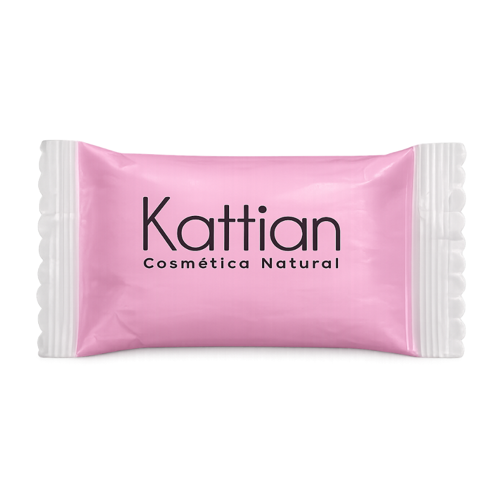 Dulce Publicitario empaque Flow Wrap personalizado para la marca kattian